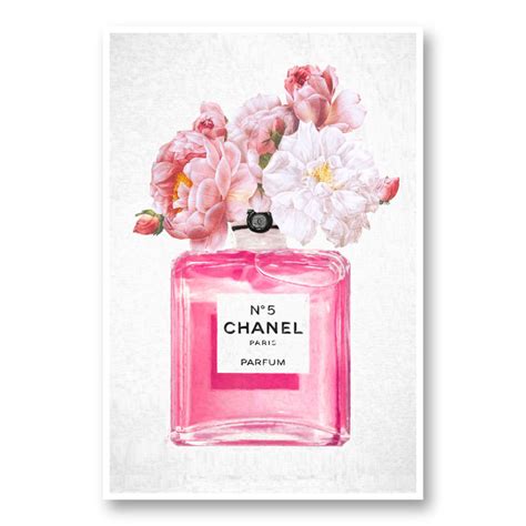 chanel perfume with flowers